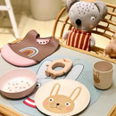 DecorBites™ Animal Print Bamboo Fiber Salad Plate Kitchen Tableware