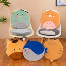 DecorBites™ Animal Print Round Office Chair Cushion with Memory Foam & Velvet Cover