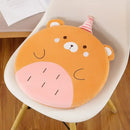 DecorBites™ Animal Print Round Office Chair Cushion with Memory Foam & Velvet Cover