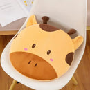 DecorBites™ Animal Print Round Office Chair Cushion with Memory Foam & Velvet Cover