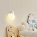 Gray animal resin pendant lamps for children's bedroom
