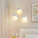 Gray animal resin pendant lamps for children's bedroom