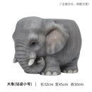 Gray elephant resin sculpture footstool seat living room decor
