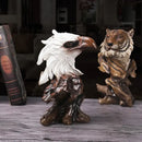 DecorBites™ Animal Statue Collection: Eagle Wolf Lion Tiger Horse Desktop Artwork Decoration & Gift