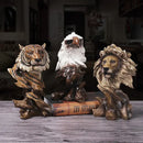 DecorBites™ Animal Statue Collection: Eagle Wolf Lion Tiger Horse Desktop Artwork Decoration & Gift