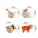 DecorBites™ Animal Vase Succulent Pot for Garden, Cute Rabbit & Duck Design