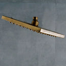 DecorBites™ Antique Brass 8-inch Square Rainfall Shower Head - Premium Brass Top