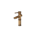 DecorBites™ Antique Brass Bamboo Basin Faucet Single Handle Hot Cold Water Tap