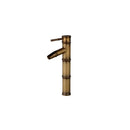 DecorBites™ Antique Brass Bamboo Basin Faucet Single Handle Hot Cold Water Tap