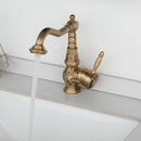 DecorBites™ Antique Brass Basin Faucet, 360 Rotation Art Design Kitchen Mixer Tap.