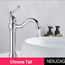 DecorBites™ Antique Brass Basin Faucet Hot Cold Mixer Tap Single Handle Sink Faucet