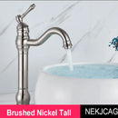 DecorBites™ Antique Brass Basin Faucet Hot Cold Mixer Tap Single Handle Sink Faucet