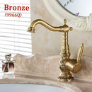 DecorBites™ Antique Brass Basin Faucet with Single Handle Hot/Cold Mixer Taps Rotation AL-9966F