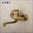 DecorBites™ Antique Brass Basin Sink Mixer Tap Wall Mounted Kitchen Faucet