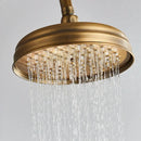 DecorBites™ Antique Brass Bath Rainfall Shower Head - 8 inch Solid Brass Handheld Shower