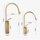 DecorBites™ Antique Brass Bathroom Basin Faucet Hot Cold Black Sink Mixer Kitchen Water Crane