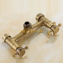 DecorBites™ Antique Brass Bathroom Shower and Basin Tap Set