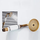 DecorBites™ Antique Brass Bathroom Shower Mixer Set with 8" Rainfall and Handshower