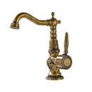DecorBites™ Antique Brass Bathroom Sink Faucet Mixer, Single Handle Hot Cold Water Tap