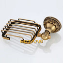 DecorBites™ Antique Brass Bathroom Soap Basket Wall Mount Soap Dish Holder.