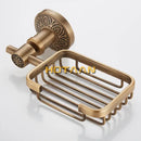 DecorBites™ Antique Brass Bathroom Soap Basket Wall Mounted Soap Dish Holder