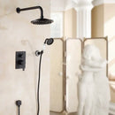 Antique brass & black 8 inch rainfall shower set – bathroom faucet