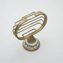 DecorBites™ Antique Brass Ceramic Soap Dish Copper Soap Basket Bathroom Accessories
