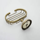 DecorBites™ Antique Brass Ceramic Soap Dish Copper Soap Basket Bathroom Accessories