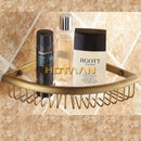 DecorBites™ Antique Brass Double Layer Bathroom Shower Shelf