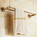 DecorBites™ Antique Brass Double Towel Bar/Towel Holder - Solid Aluminium - Bathroom Accessory