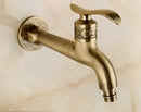 DecorBites™ Antique Brass Dragon Carved Outdoor Washing Machine Faucet Cold Tap