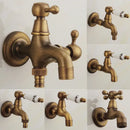 DecorBites™ Antique Brass Dragon Carved Outdoor Washing Machine Faucet Cold Tap