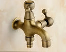 DecorBites™ Antique Brass Dragon Carved Outdoor Washing Machine Faucet Cold Tap