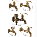 DecorBites™ Antique Brass Dragon Carved Outdoor Washing Machine Faucet Cold Tap