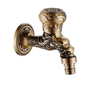 DecorBites™ Antique Brass Dragon Carved Outdoor Washing Machine Faucet Cold Tap