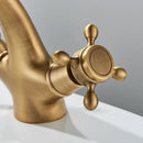 Antique brass dual handle basin faucet bathroom mixer tap