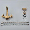 Antique brass dual handle basin faucet bathroom mixer tap