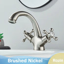Antique brass dual handle basin faucet bathroom mixer tap