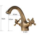 Antique brass dual handle basin faucet bathroom mixer tap