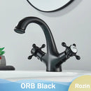 Antique brass dual handle basin faucet bathroom mixer tap