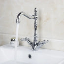 DecorBites™ Antique Brass Dual Handle Swivel Sink Faucet Rotated Mixer Tap