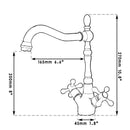 DecorBites™ Antique Brass Dual Handle Swivel Sink Faucet Rotated Mixer Tap