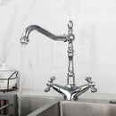 DecorBites™ Antique Brass Dual Handle Swivel Sink Faucet Rotated Mixer Tap