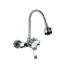 DecorBites™ Antique Brass Dual Handle Wall Mount Kitchen Faucet