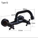 DecorBites™ Antique Brass Dual Handle Wall Mount Kitchen Faucet