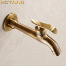 DecorBites™ Antique Brass Finish Wall Mount Bibcock Faucet for Bathroom and Washing Machine