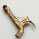 DecorBites™ Antique Brass Finish Wall Mount Bibcock Faucet for Bathroom and Washing Machine