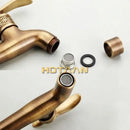 DecorBites™ Antique Brass Finish Wall Mount Bibcock Faucet for Bathroom and Washing Machine