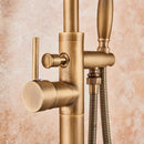 Antique brass swivel spout mixer tap bathroom freestanding faucet
