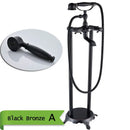 DecorBites™ Antique Brass Freestanding Bathtub Filler with Hand Shower